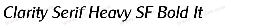 Clarity Serif Heavy SF Bold Italic字体转换